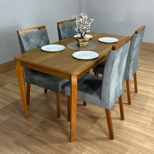 Mesa de Jantar Nina 1.20x0.80 C/4 Cadeiras l2 S