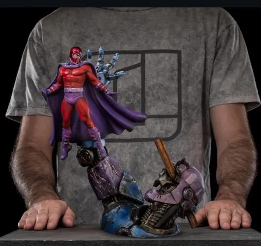 Magneto vs Sentinela Iron Studios Exclusivo CCXP23 