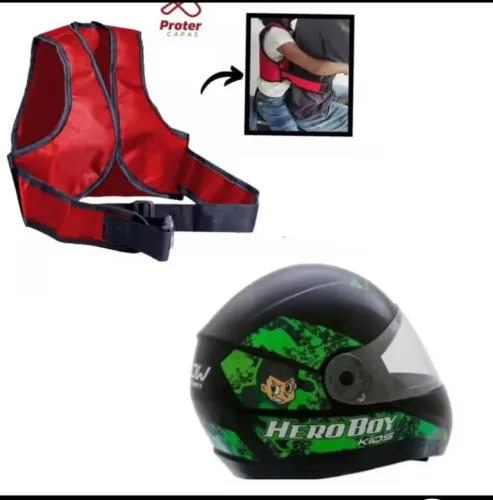 Capacete Infantil + cinto de segurança