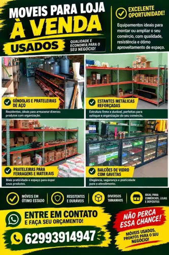 Móveis para loja, Usados, semi - novos . Valor a combinar