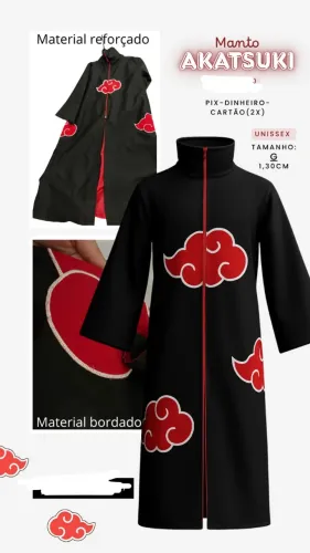 Manto Akatsuki Bordado