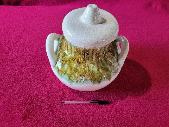 Antigo Pote Grande Cerâmica, Porcelana dos Anos 80 para Decoração