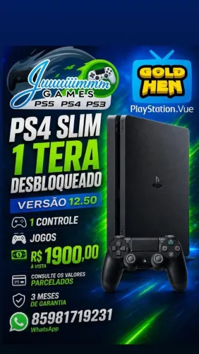 PS4 slim 1 terá desbloqueado 
