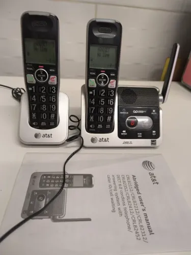 Telefone sem fio AT&T CRL82112 2 aparelhos secretária eletrônica