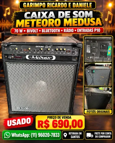 Caixa de Som Multiuso Meteoro Medusa 70W Bivolt