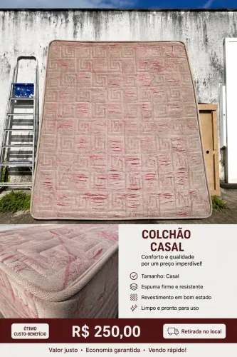 Colchão casal conforto qualidade por um preço imperdível