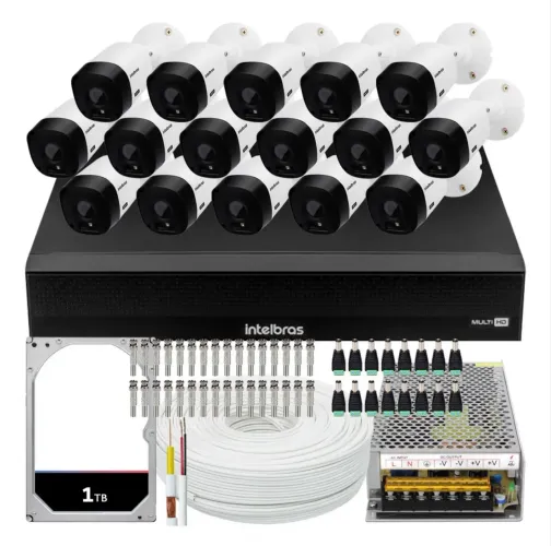 Kit profissional câmera de segurança Intelbras