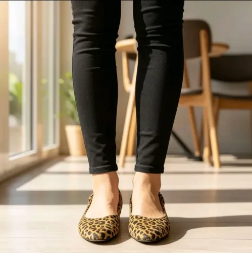 Sapatilha bico fino donatella animal print 38