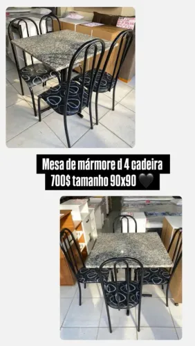 Mesa de jantar de mármore