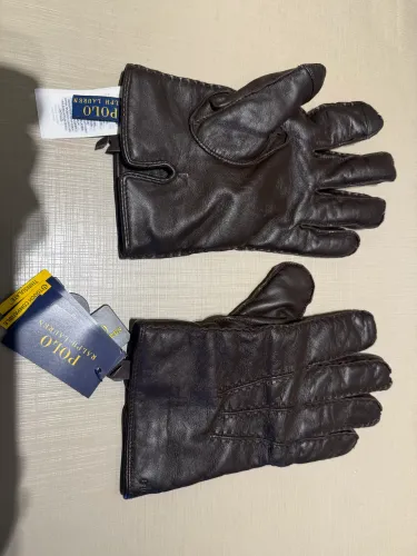 Luvas Ralph Lauren couro tamanho G