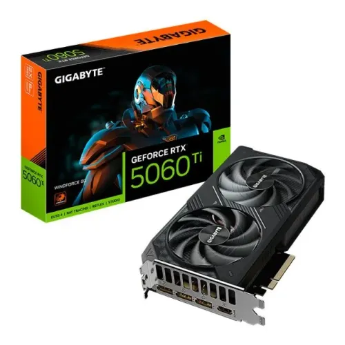 Placa de Video Gigabyte RTX 5060 Ti Windforce 8GB GDDR7 128-bit [nova]