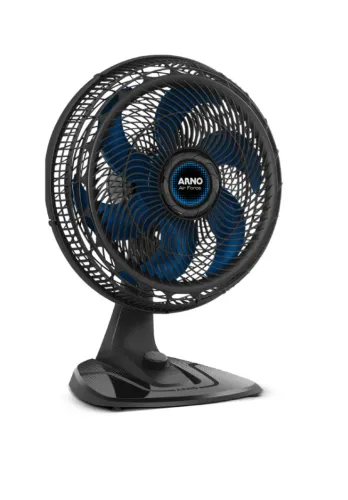 Ventilador de Mesa Arno Air Force VA46 40cm 6 Pás 3 Velocidades Preto e Azul Escuro