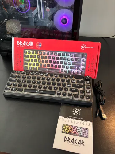 Teclado 65% Kalkan Drakar - novo na caixa