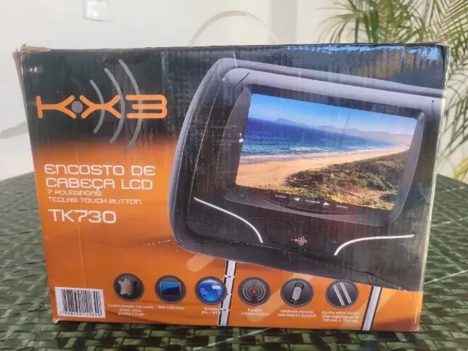 Encosto de cabeça com tela LCD 7 polegadas TK730 com entrada USB