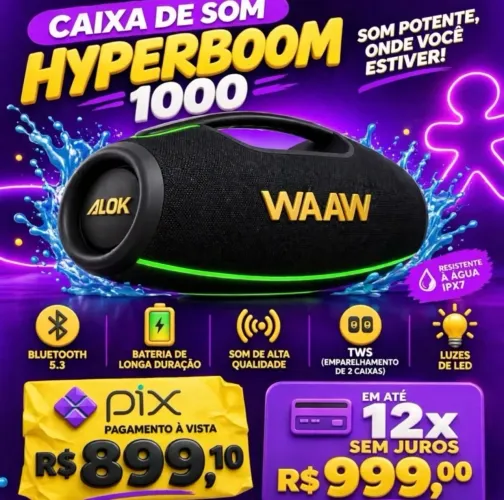 CAIXA WAAW HYPERBOOM 1000 180W