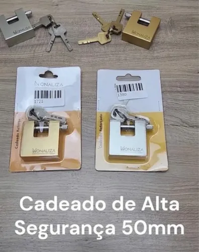 CADEADO ACO ALTA SEGURANCA 50MM