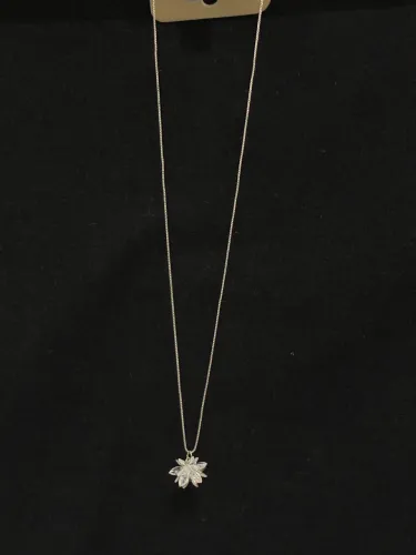 Colar feminino- pétalas de flor- folheado 
