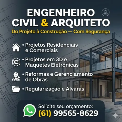 ENGENHEIRO CIVIL E ARQUITETO - PROJETOS E CONSTRUÇÕES