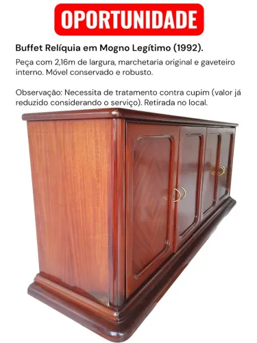 Buffet Relíquia em Mogno Legítimo (1992)