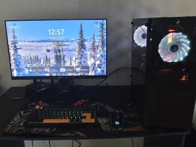 Pc Gamer completo pronto pra uso com monitor