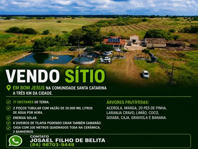 Sítio Fazenda em Bom Jesus RN