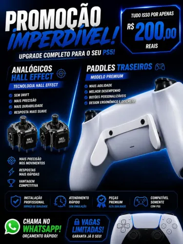 Promoção Hall effect+padles