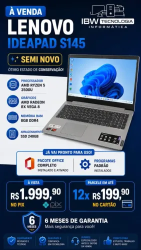 NOTEBOOK S145 SEMINOVO