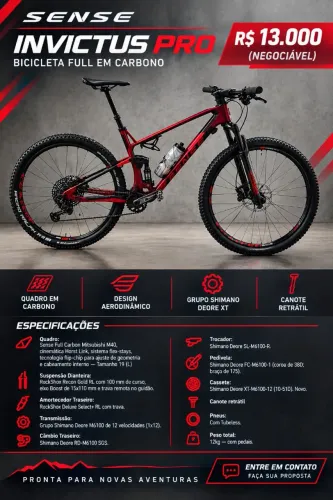 Bike MTB Full Sense Invictus Pro