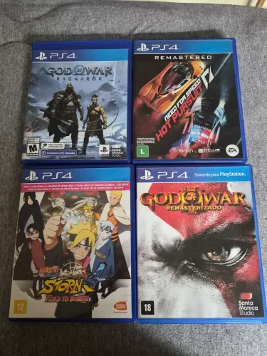 Jogos de Playstation 4 PS4 God Of war 3/ Ragnarok Need for Speed Naruto