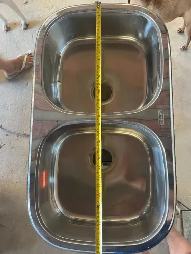 Cuba dupla de aço inox