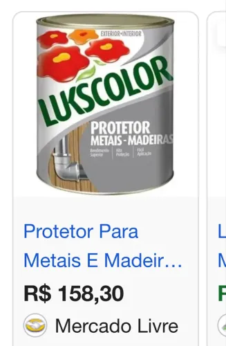Lata de tinta/ Protetor Lukscolor Madeira e Metais