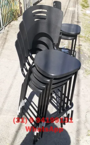 Banquetas altas Novas Cor Preta 70 cm Frete Gratis