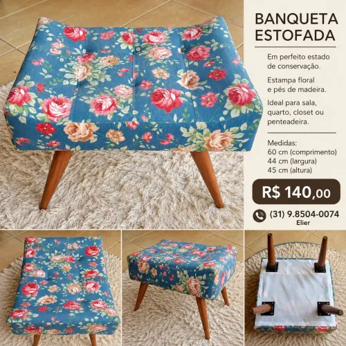 Banquete Estofada, estampada Linda! Ótima Qualidade!