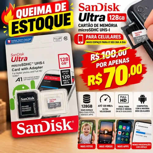 Cartão de Memória 128GB