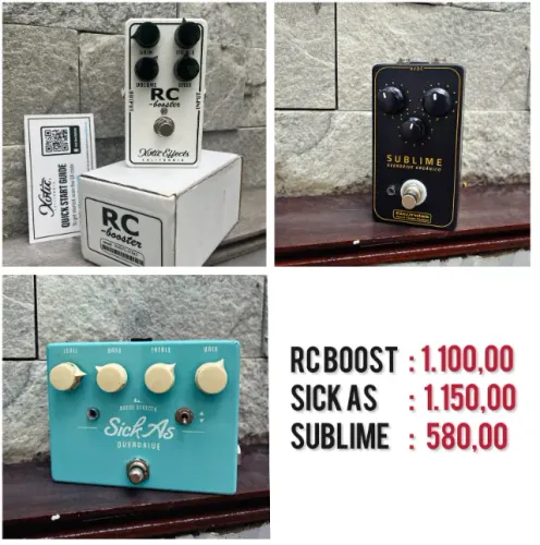 Vendo pedais: RC BOOST, SICS AS E SUBLIME