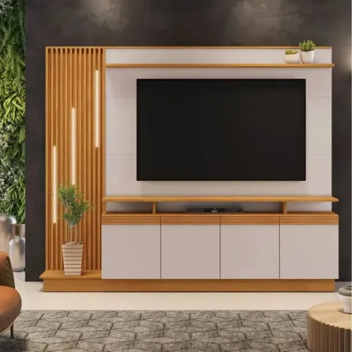 Estante Home Absolut 2m luz led suporta TV até 65 polegadas