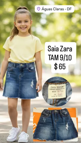 Saia jeans ZARA