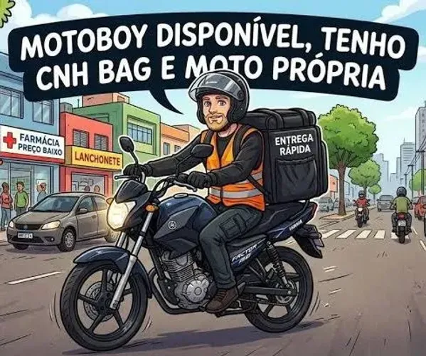 Sou motoboy estou disponível