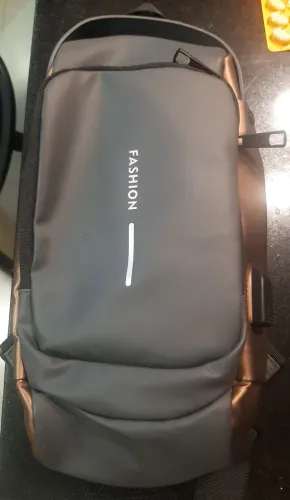 Mochila Anti-Roubo De Ombro Transversal Casual À Prova D'água Com Porta Carregador USB