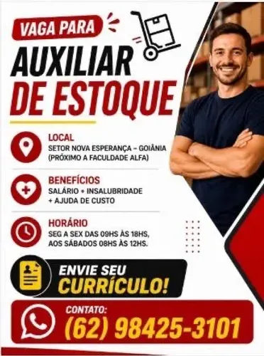 Vaga de estoquista e entregador