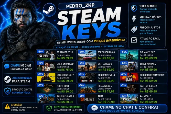 Key steam ( tempo ilimitado ) até o fim do estoque