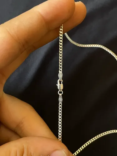 Cordão 70cm todo em prata italiana 925 legítima
