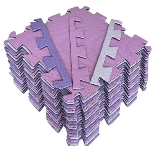 20 tatame infantil cor rosa e lilás