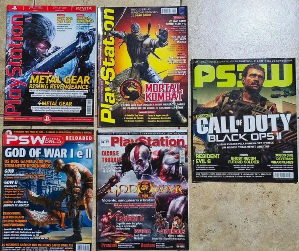Coleção de revistas de playstation