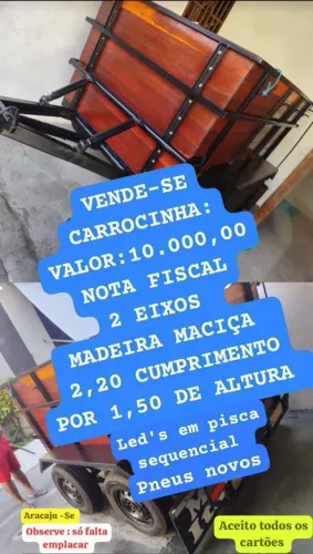 CARROCINHA 2 EIXOS NOVA