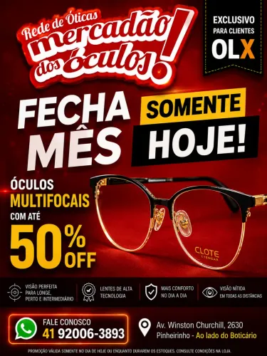 ÓCULOS MULTIFOCAIS NO PINHEIRINHO