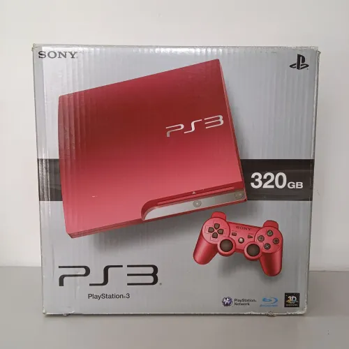 Vendo Console Sony Ps3 Slim Scarlet Red Sem berço Semi novo 