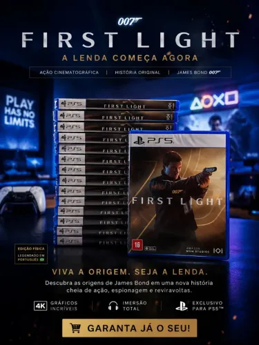Jogo 007 first light PS5 lançamento Midia fisica