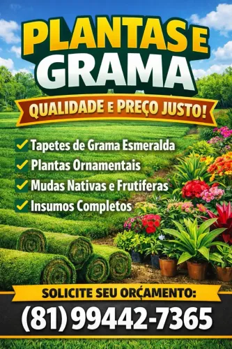 Venda de grama e plantas 