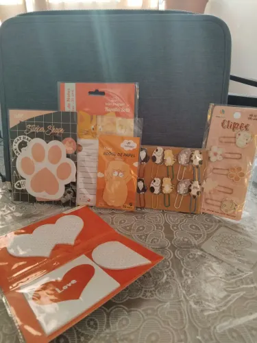 Kit de Papelaria Fofo (6 itens) - Novo